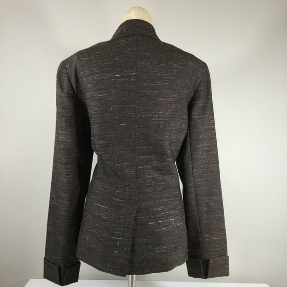 Lafayette 148 Ny Womens Wool Blazer 10 Brown Modern Single Button Jacket Career - Picture 6 of 9